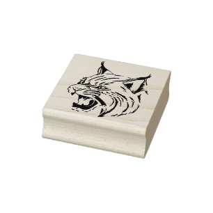 Briefmarke der wilden Katze Gummistempel