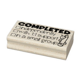 Briefmarke des abgeschlossenen Lehrers Gummistempel