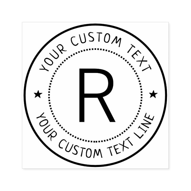 Briefmarke des formalen Monogramms Gummistempel (Prägung)