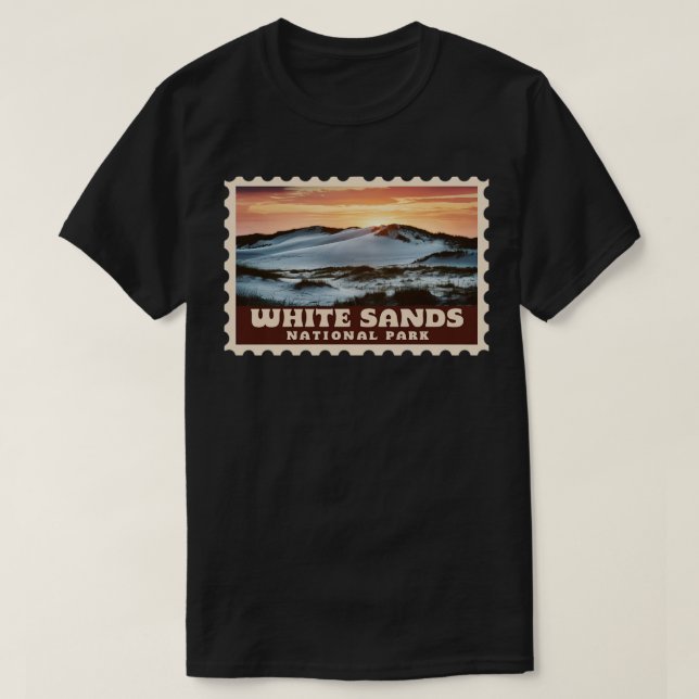 Briefmarke des Nationalparks White Sands T-Shirt (Design vorne)
