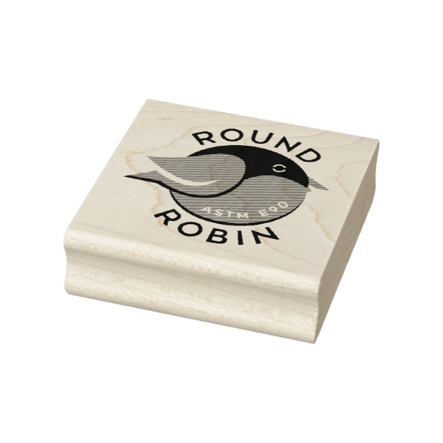 Briefmarke des Round Robin Logos Gummistempel (Stempel)