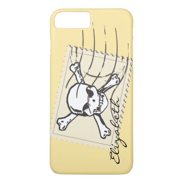 Briefmarke des Schädels Case-Mate iPhone Hülle (Rückseite)
