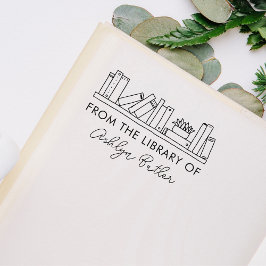 Briefmarke des virtuellen Bibliothek Gummistempel