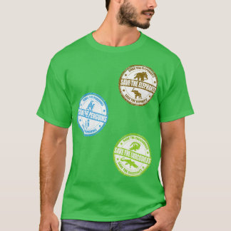 Briefmarke, die den Wal-Pinguin gerettet haben T-Shirt