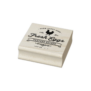 Briefmarke Eierkarton - frische Eier Gummistempel