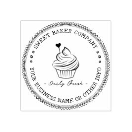 Briefmarke | Elegantes, hausgemachtes Bäckereilogo Gummistempel