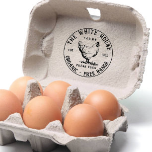 Briefmarke Frische Eier   Personalisierter Eierkar Gummistempel