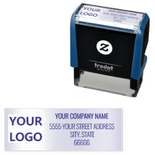 Briefmarke für benutzerdefinierte Logo-Adresse - F Permastempel