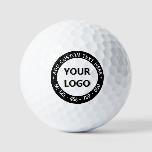 Briefmarke für benutzerdefinierte Logotextinformat Golfball (Vorderseite)