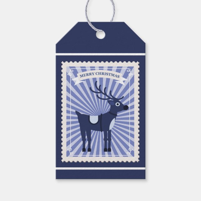 Briefmarke für benutzerdefiniertes Retro-Papier mi Geschenkanhänger (Vorderseite)