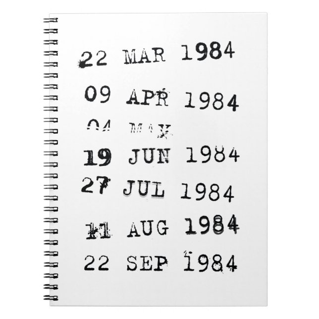 Briefmarke für Bibliotheken: 1984 Notizblock (Vorderseite)