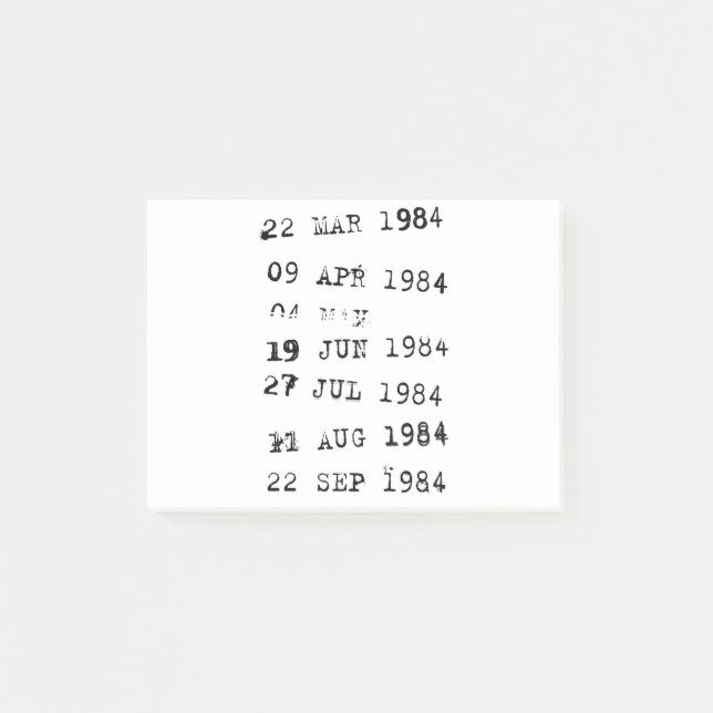 Briefmarke für Bibliotheken: 1984 Post-it Klebezettel (Vorderseite)