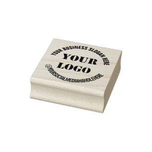 Briefmarke für das Logo "Custom Company Text Socia Gummistempel
