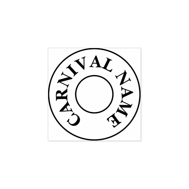 Briefmarke für den Karneval Gummistempel (Prägung)