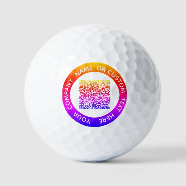 Briefmarke für den QR-Code personalisiert Golfball (Vorderseite)