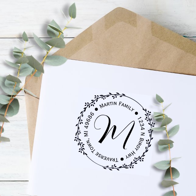 Briefmarke für die Runde der Frame-Adresse 2,9" x  Permastempel (Von Creator hochgeladen)