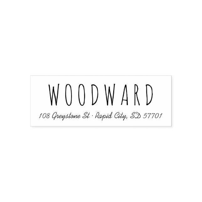 Briefmarke für einfache Handschriftenschrift-Rücks Permastempel (Design)