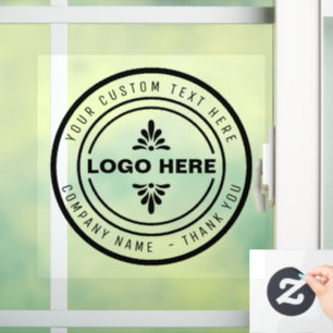 BRIEFMARKE für kundenspezifische Business-LOGO  Fensteraufkleber