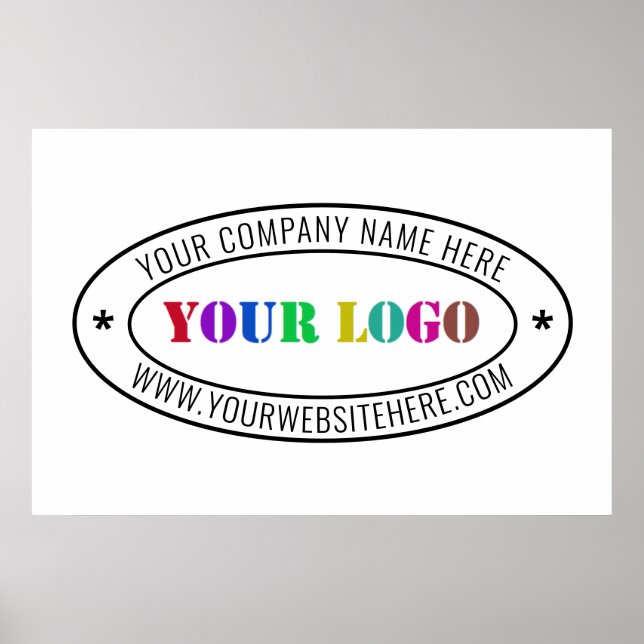 Briefmarke für kundenspezifische Firmenlogos Poster (Vorne)