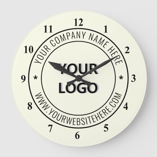 Briefmarke für kundenspezifische Logos im Büro - P Große Wanduhr (Vorderseite)