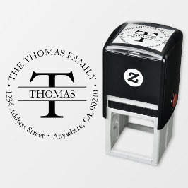 Briefmarke für Monogramm-selbstfarbige Adressenver Permastempel