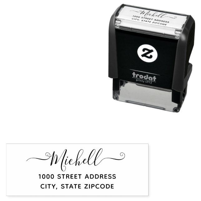 Briefmarke für personalisierte Familienadressen mi Permastempel (Beispiel)