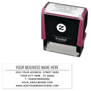 Briefmarke für personalisierte Firmennamen Permastempel
