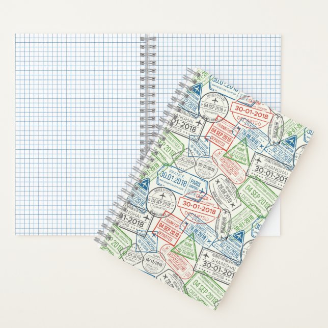 Briefmarke für Reisen und Visa Notizbuch (Innen)