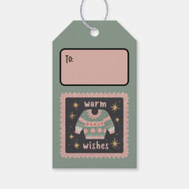 Briefmarke für Retro-PapiereGewohnt Pullover Geschenkanhänger