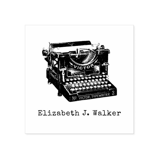 Briefmarke für Schreibmaschine, personalisiert Gummistempel (Prägung)