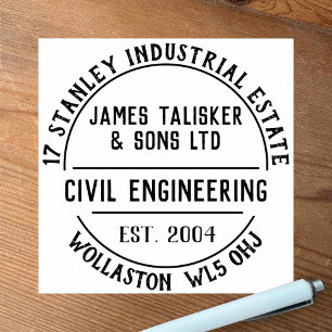 Briefmarke für ziviles Engineering Gummistempel