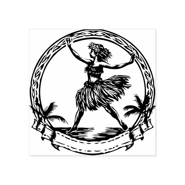 Briefmarke Hawaiian Dancer Gummistempel (Prägung)