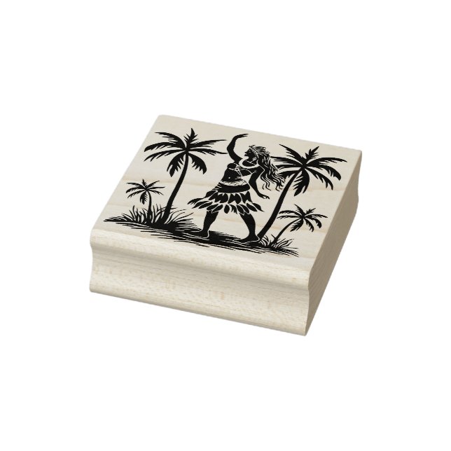 Briefmarke Hawaiian Dancer Palm Trees Gummistempel (Stempel)