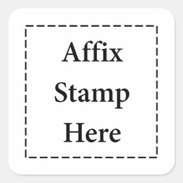 Briefmarke hier Aufkleber