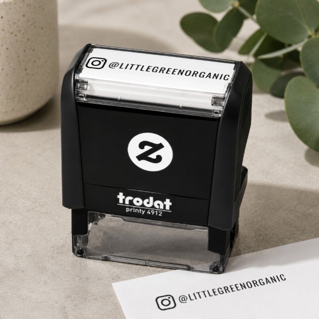 Briefmarke | Ihr Instagram Name Rubber Briefmarke Permastempel (Custom Instagram handle stamp for packaging, promos, and brand recall)