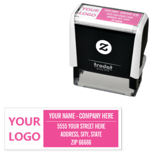 Briefmarke Ihrer Logo-Adresse personalisiert Permastempel