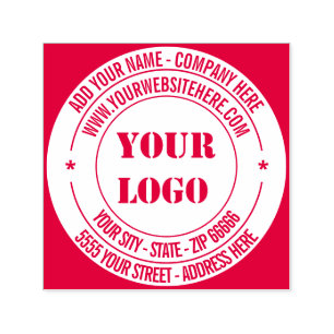 Briefmarke Ihrer Logo-Adresse Website Permastempel