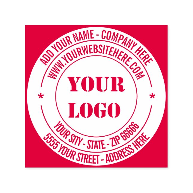 Briefmarke Ihrer Logo-Adresse Website Permastempel (Design)