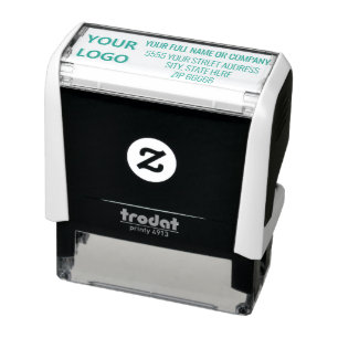Briefmarke Ihrer Namensadresse mit dem Logo person Permastempel