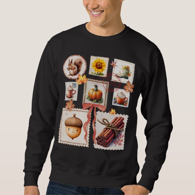 Briefmarke im Herbst Herbst Herbst Sweatshirt (Vorderseite)