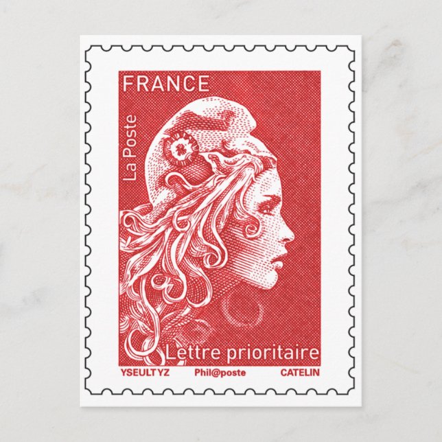 Briefmarke Marianne Postkarte (Vorderseite)