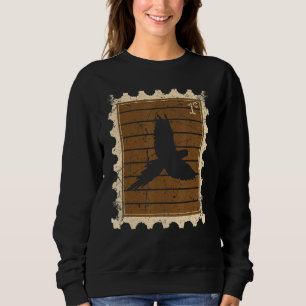 Briefmarke mit einem Ara-Papagei Sweatshirt