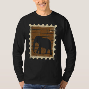 Briefmarke mit einem Elefanten T-Shirt