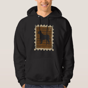 Briefmarke mit einem Hund Hoodie