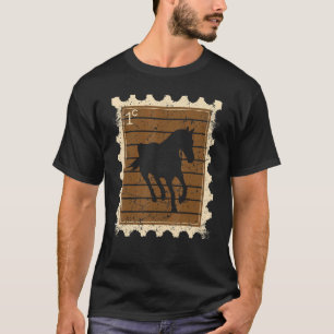Briefmarke Mit Einem Pferd 3 T-Shirt
