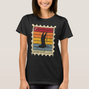 Briefmarke mit einem Sonnenuntergang T-Shirt