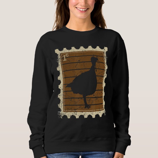 Briefmarke mit einem Truthahn Sweatshirt (Vorderseite)