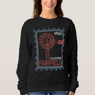 Briefmarke mit einer alten Windkraftanlage in Fair Sweatshirt