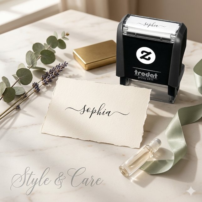 Briefmarke mit Ihrem Personalisierten Namen Permastempel (Self-Inking Stamp with Your Personalized Name
)