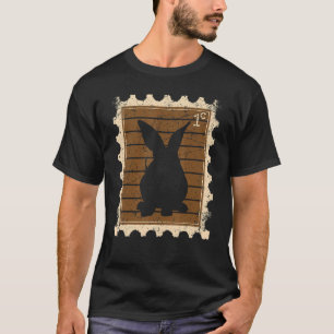 Briefmarke mit sonnigen Kaninchen T-Shirt